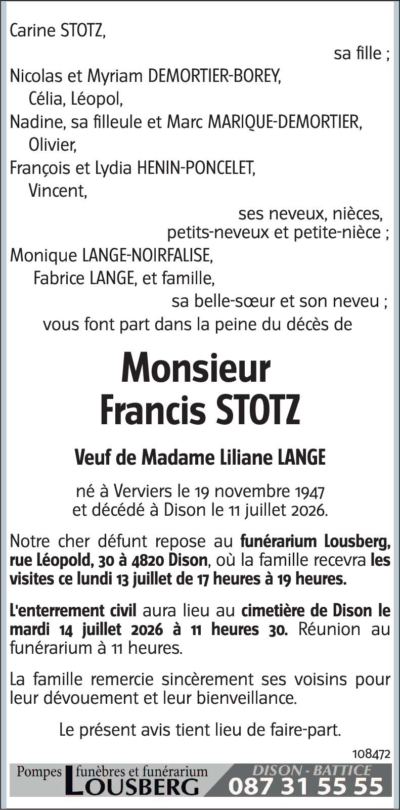 Francis STOTZ