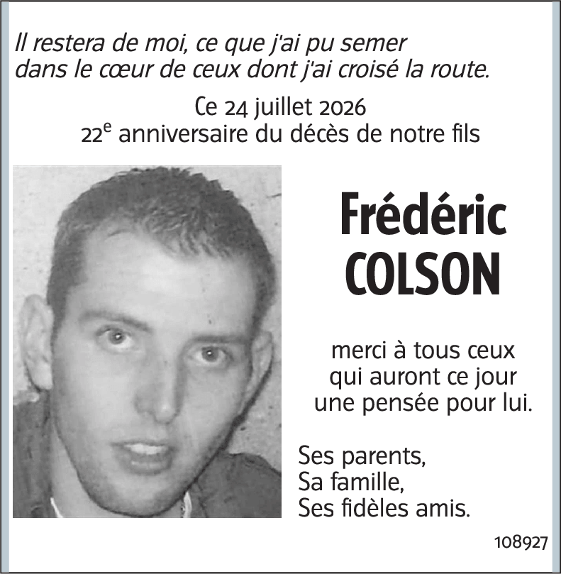 Frédéric COLSON