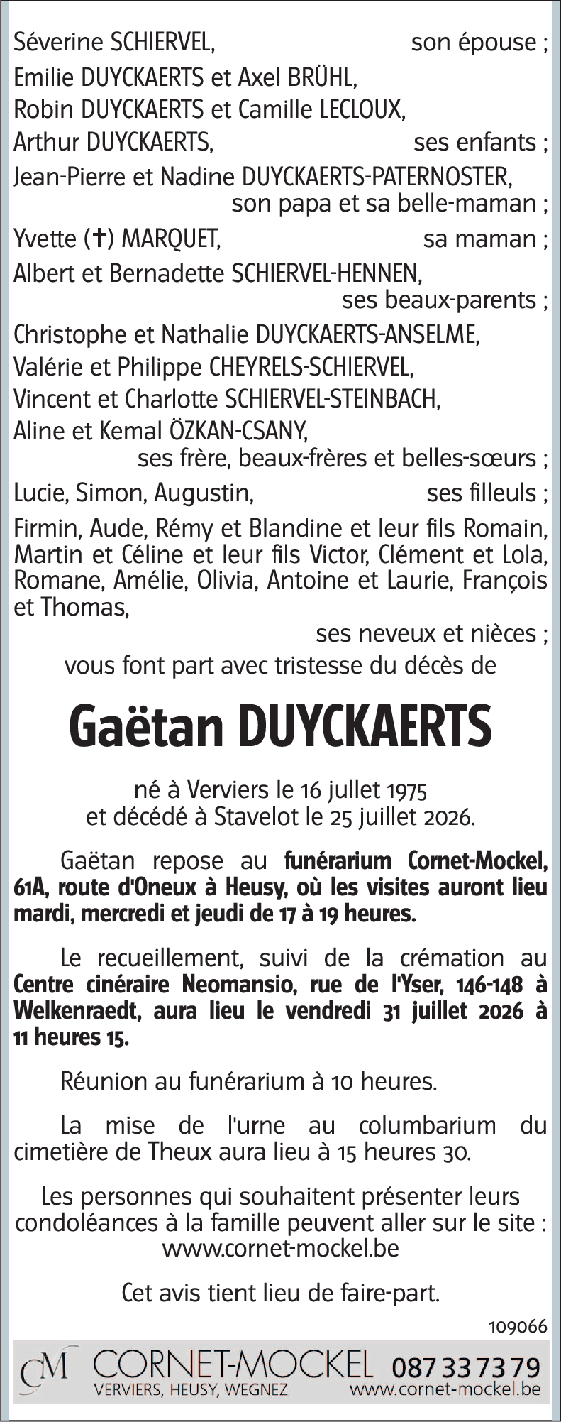 Gaëtan DUYCKAERTS