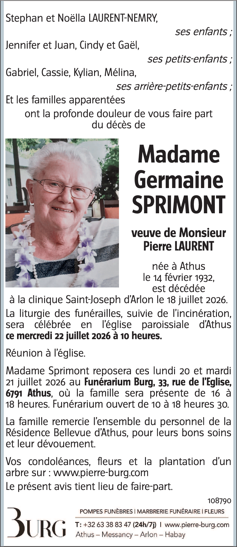 Germaine SPRIMONT
