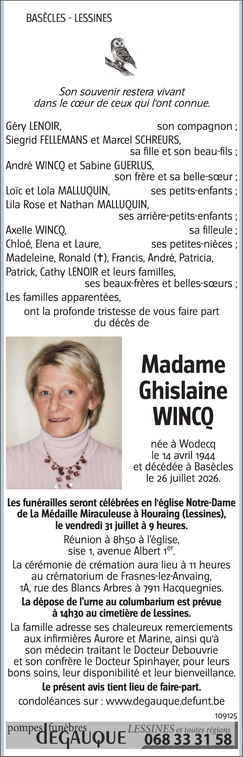 Ghislaine WINCQ