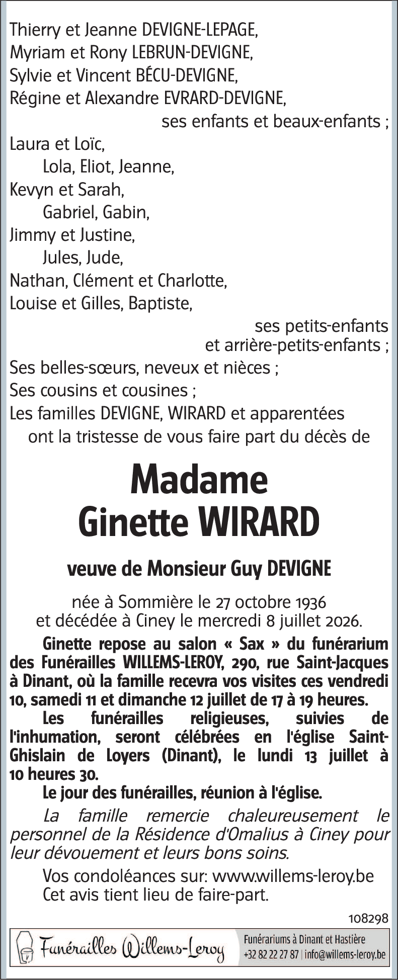 Ginette WIRARD