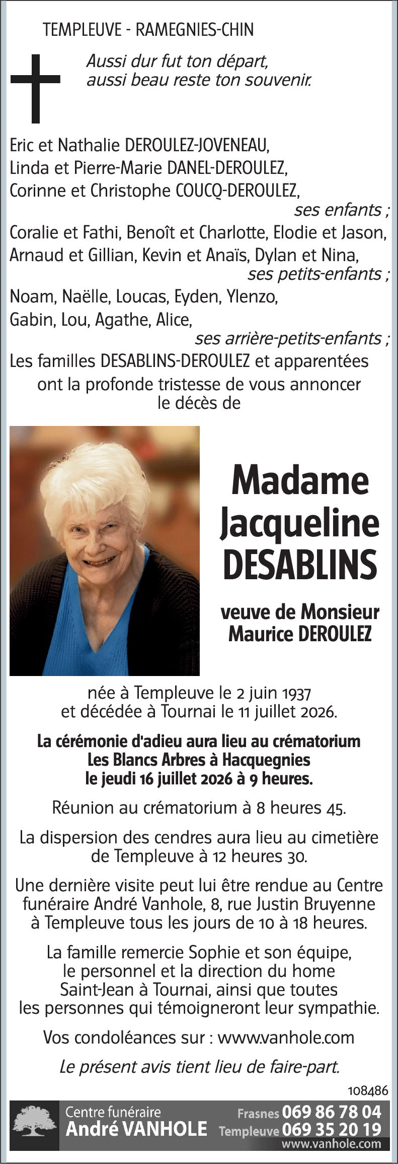 Jacqueline DESABLINS