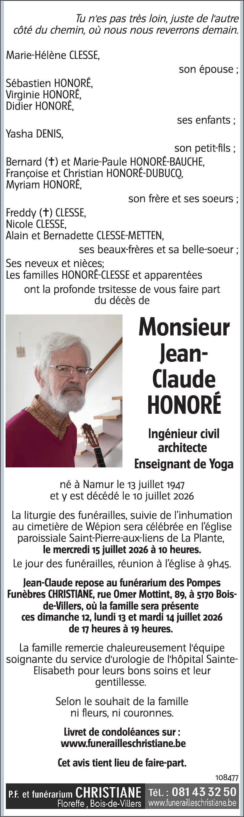 Jean-Claude HONORÉ