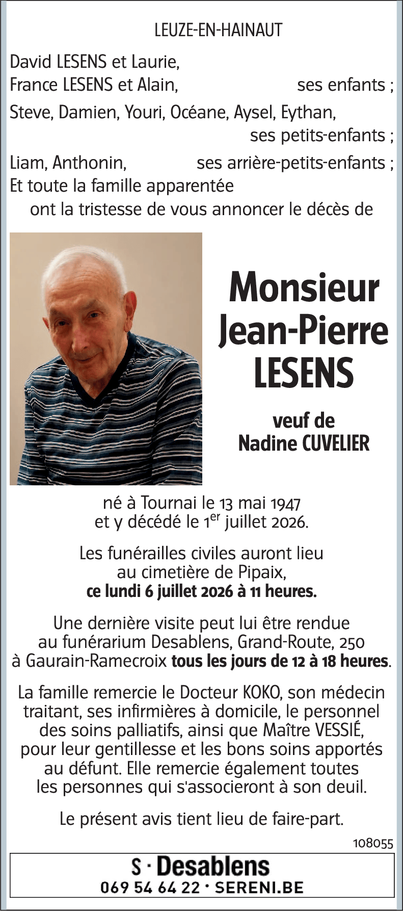 Jean-Pierre LESENS