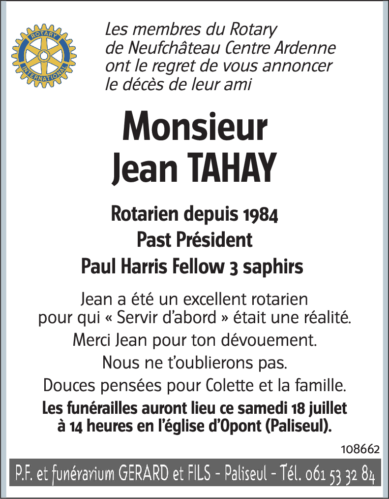 Jean TAHAY