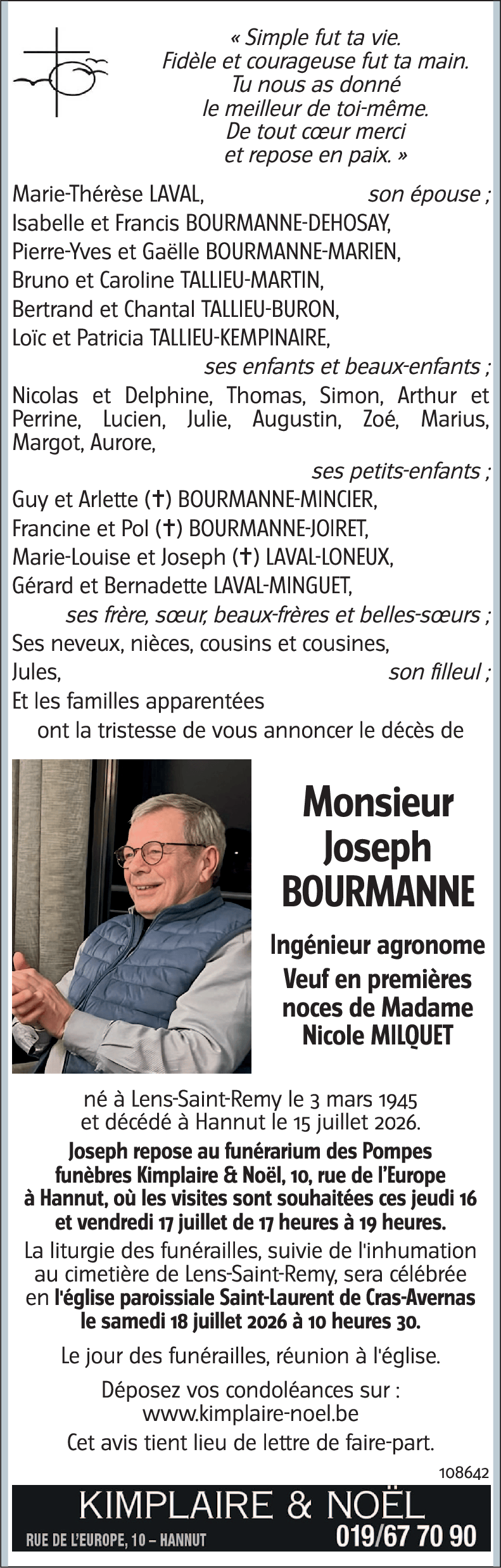 Joesph BOURMANNE
