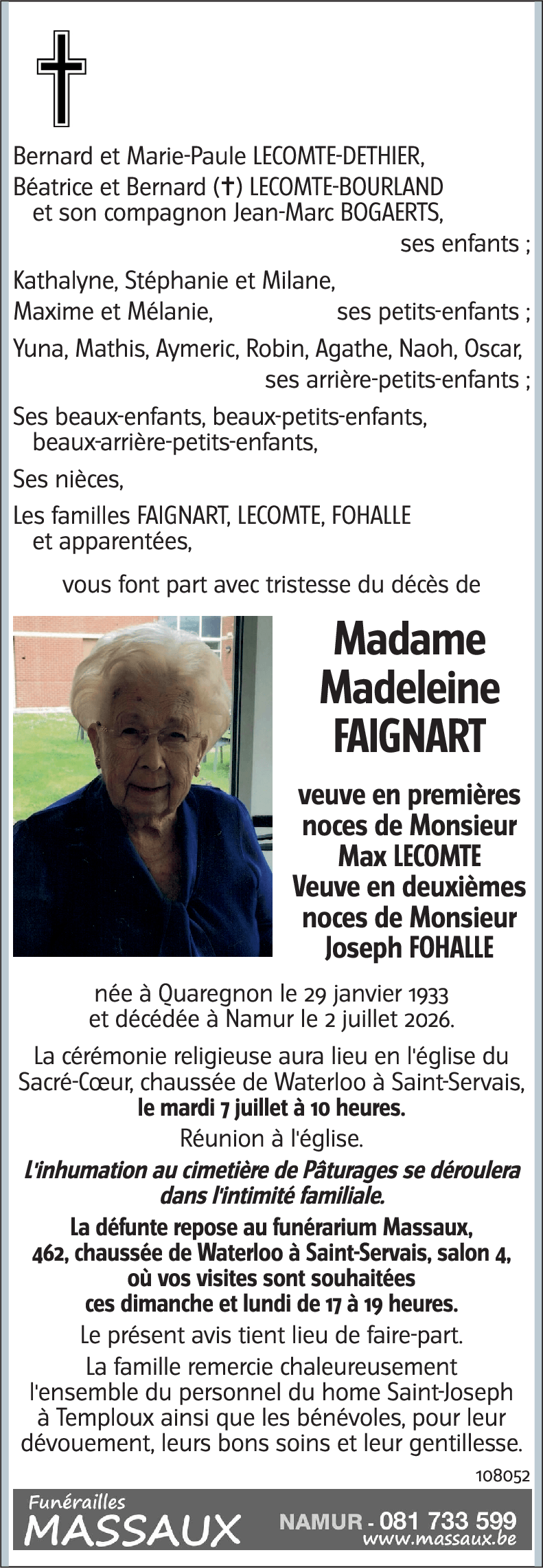 Madeleine FAIGNART