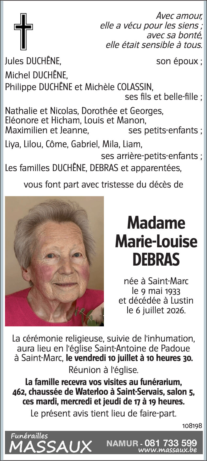 Marie-Louise DEBRAS