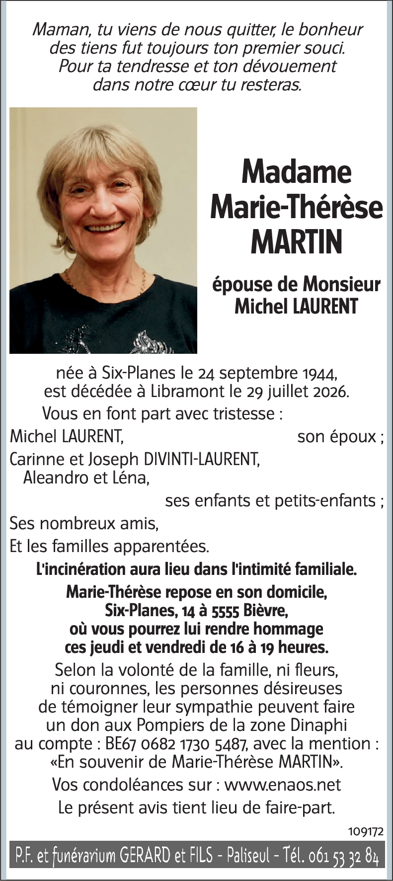 Marie-Thérèse MARTIN