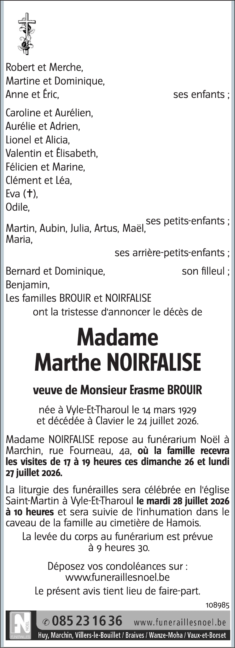 Marthe NOIRFALISE