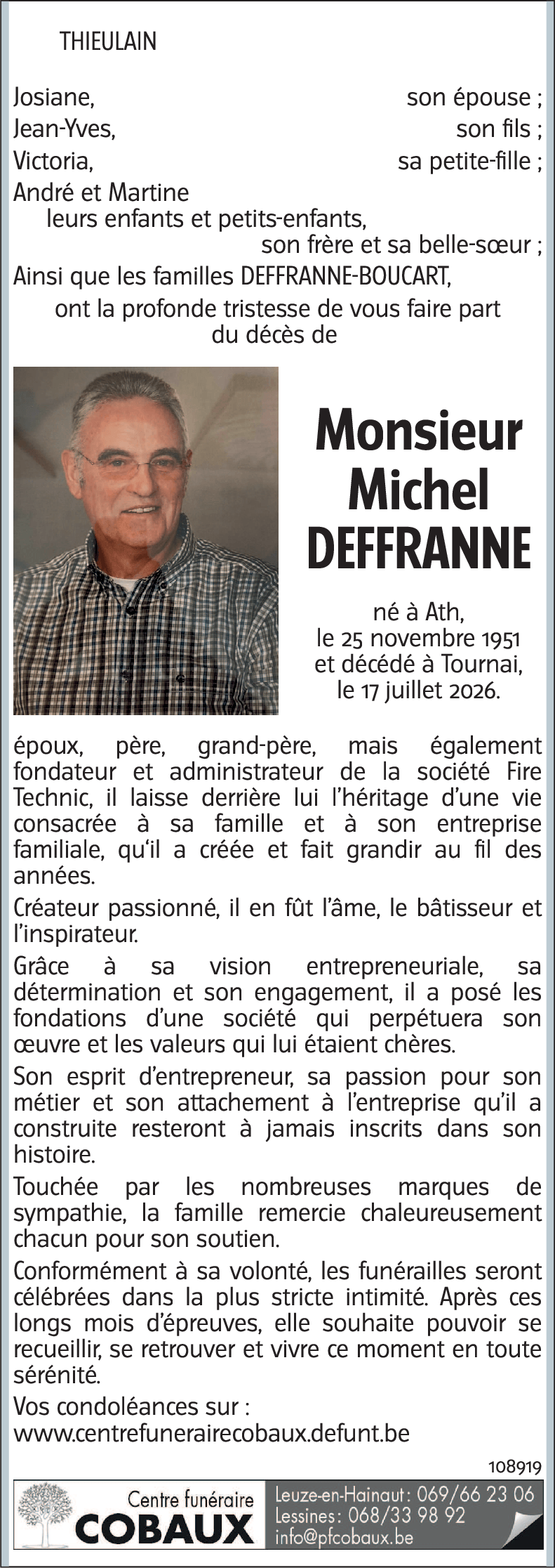 Michel DEFFRANNE