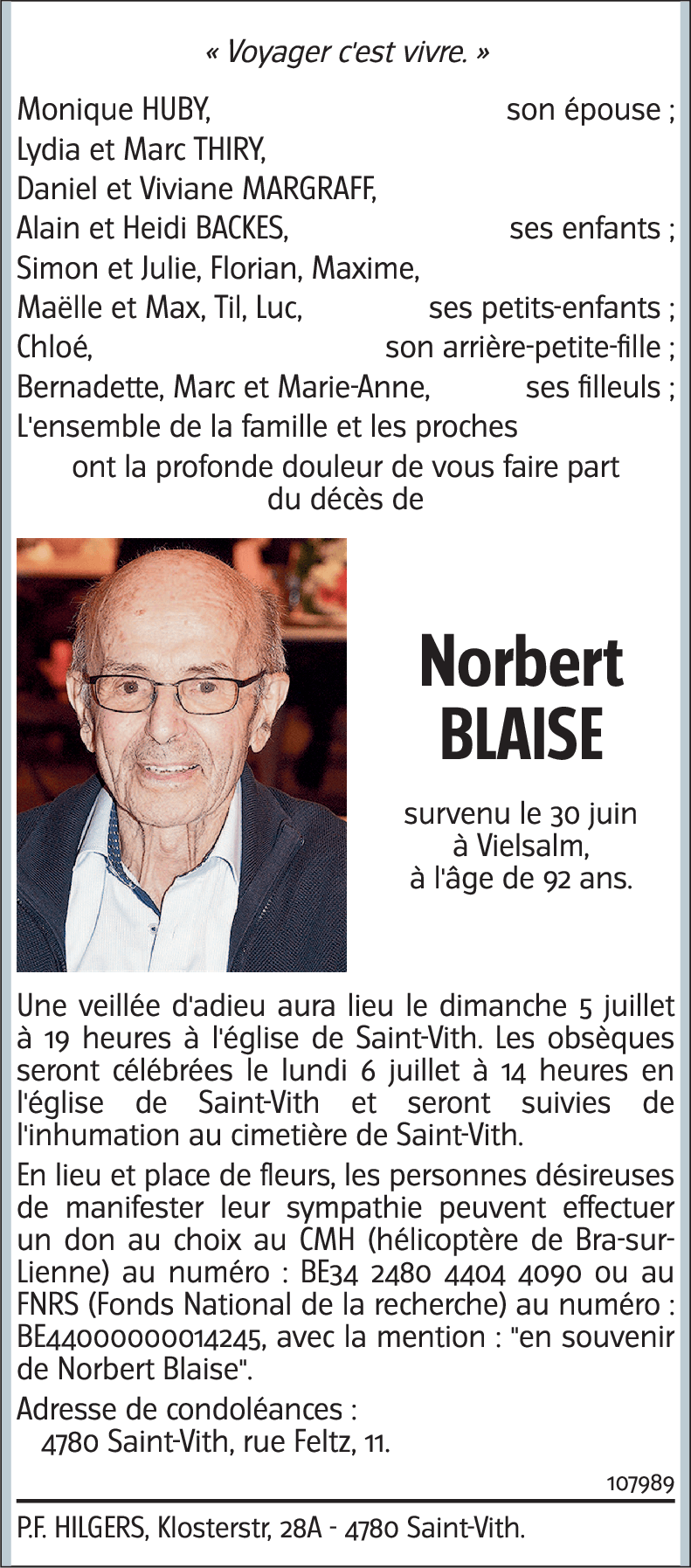 Norbert BLAISE