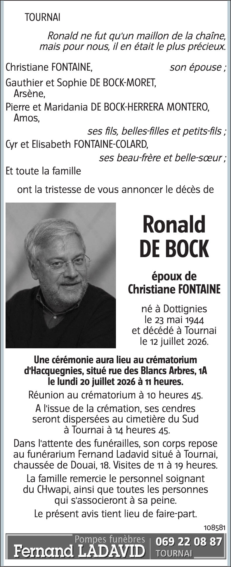 Ronald DE BOCK