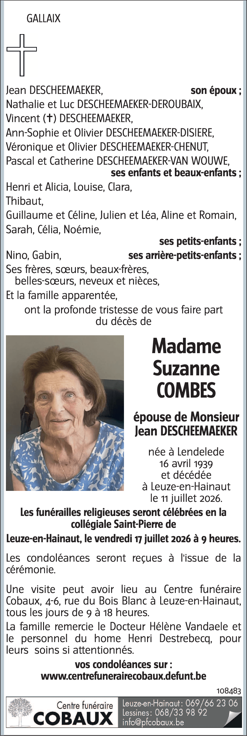Suzanne COMBES