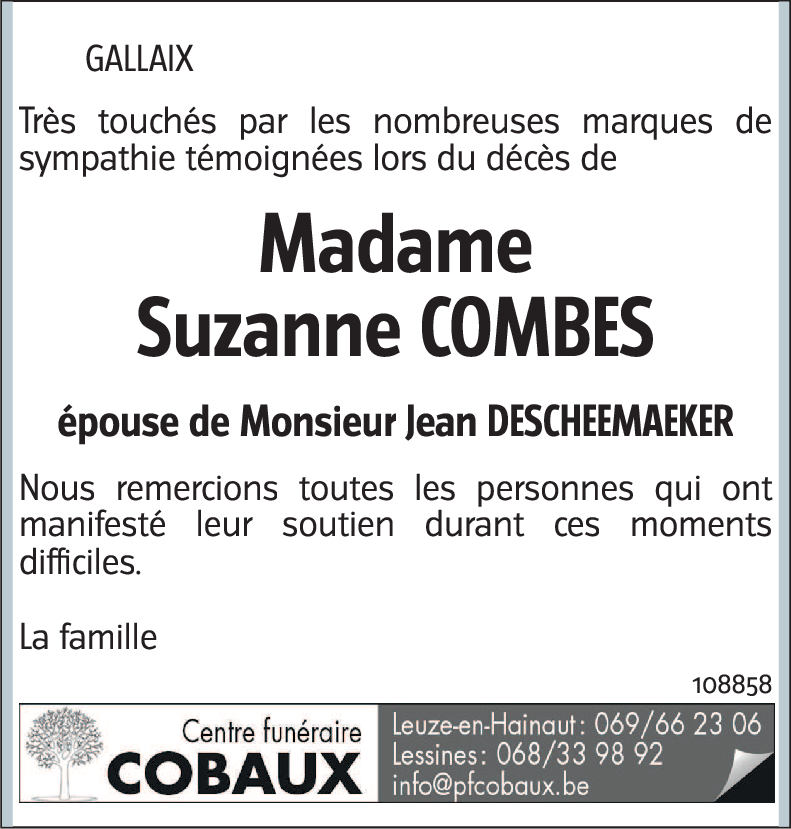 Suzanne COMBES