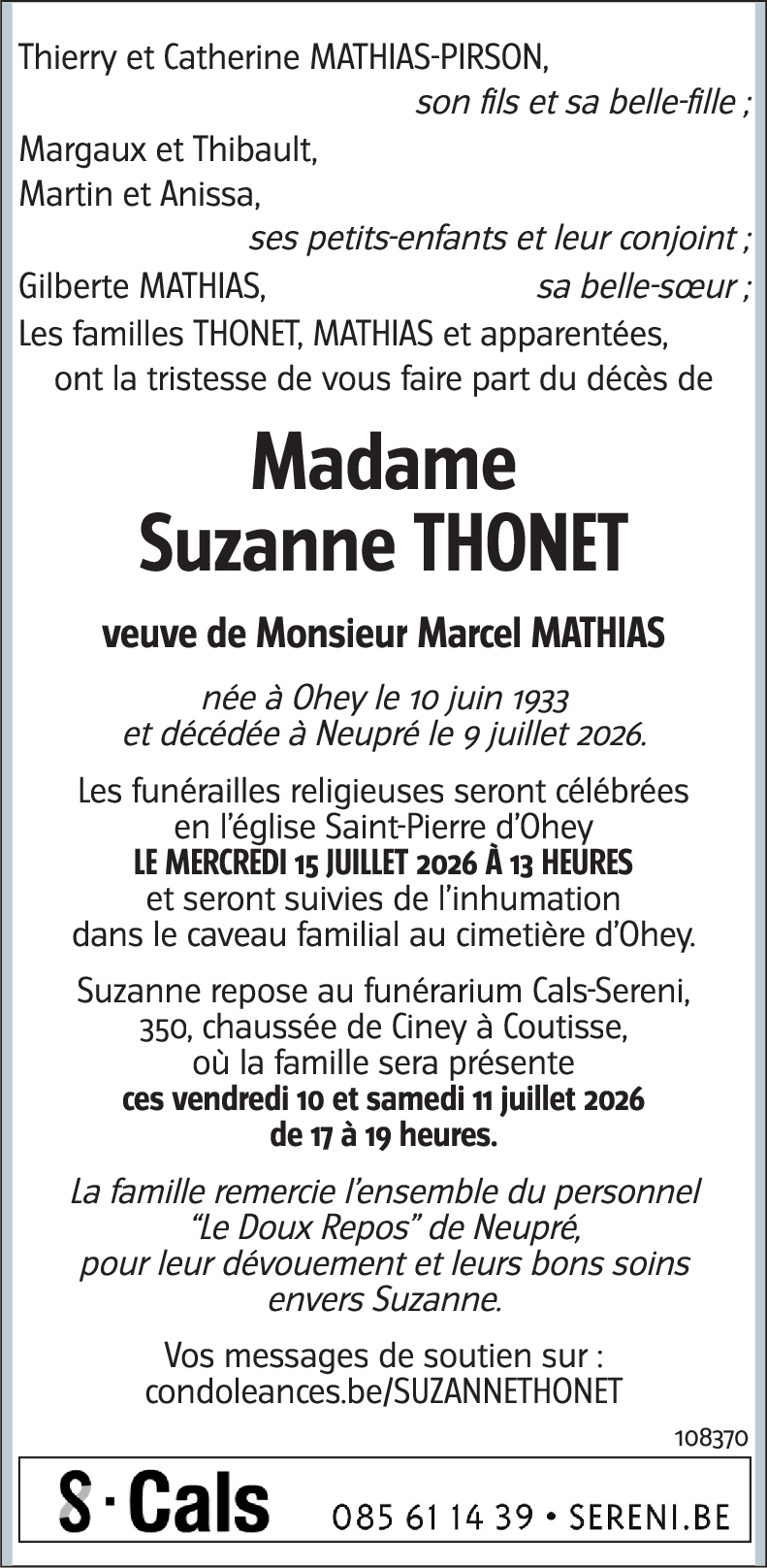 Suzanne THONET