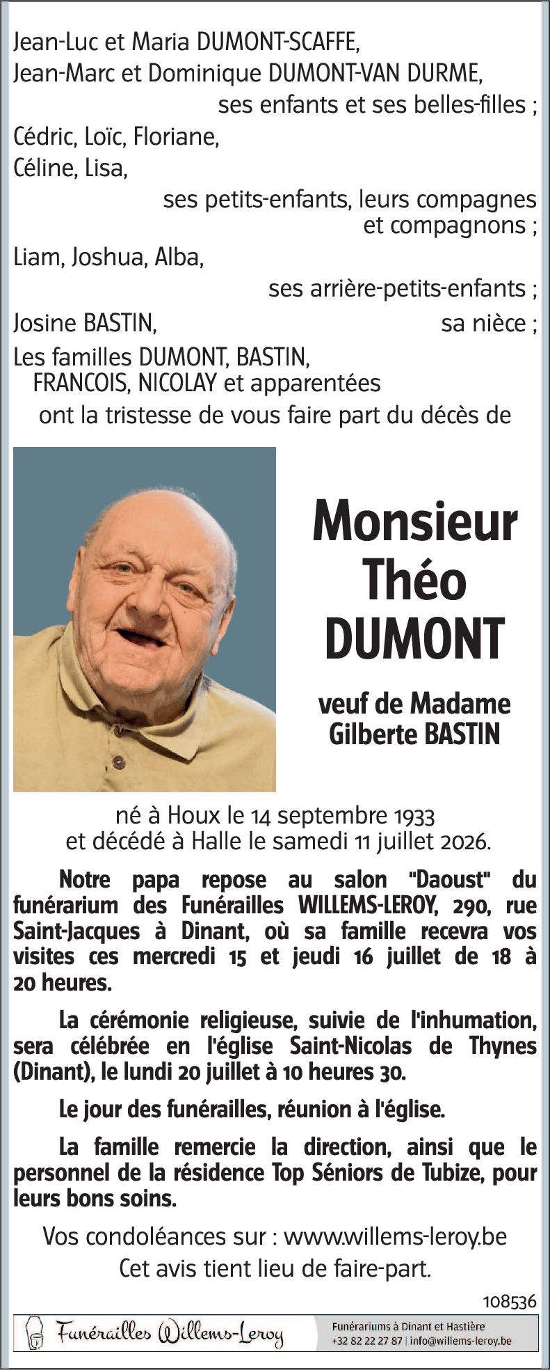 Théophile DUMONT