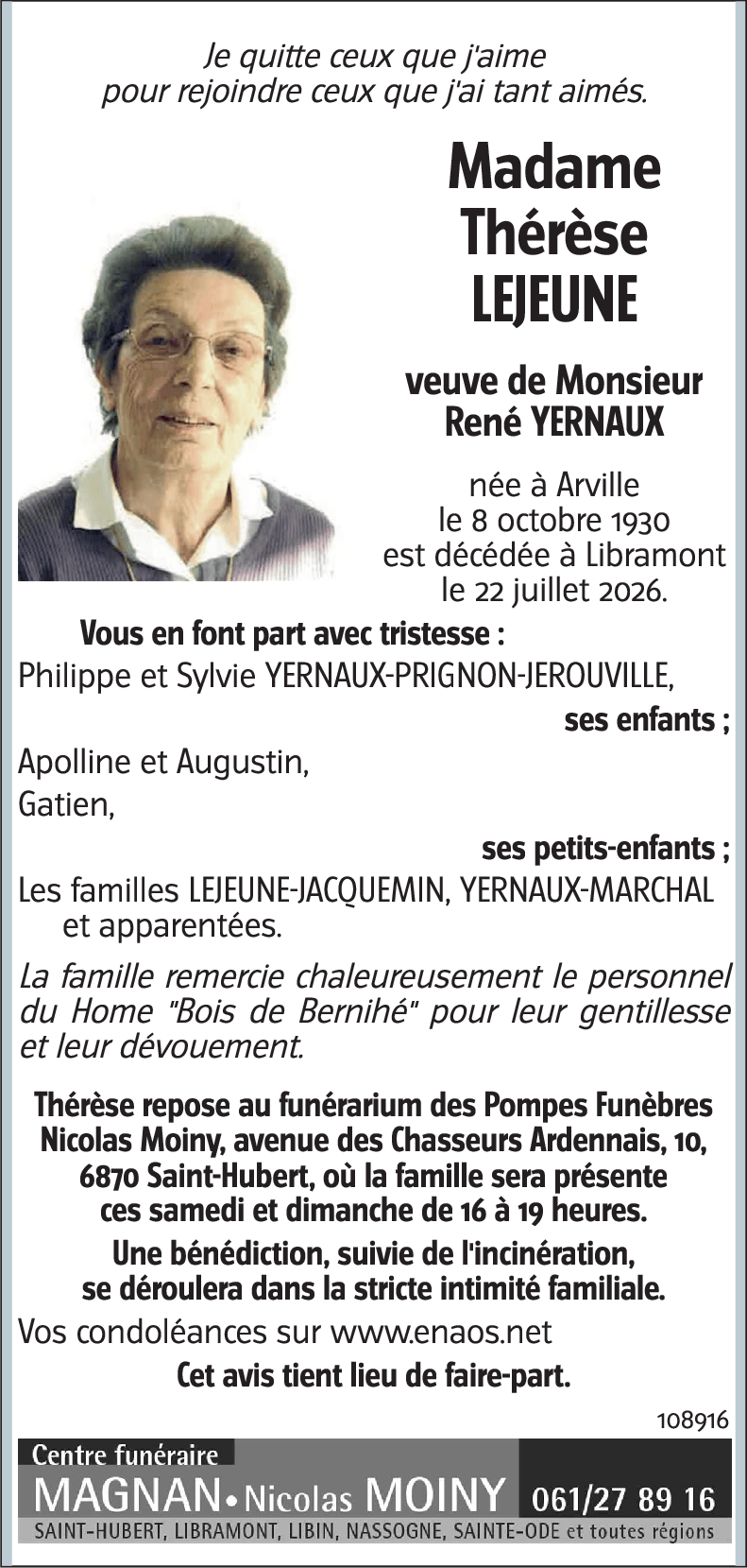 Thérèse LEJEUNE