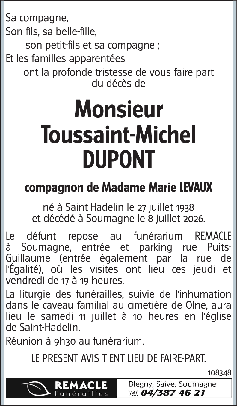 Toussaint-Michel DUPONT