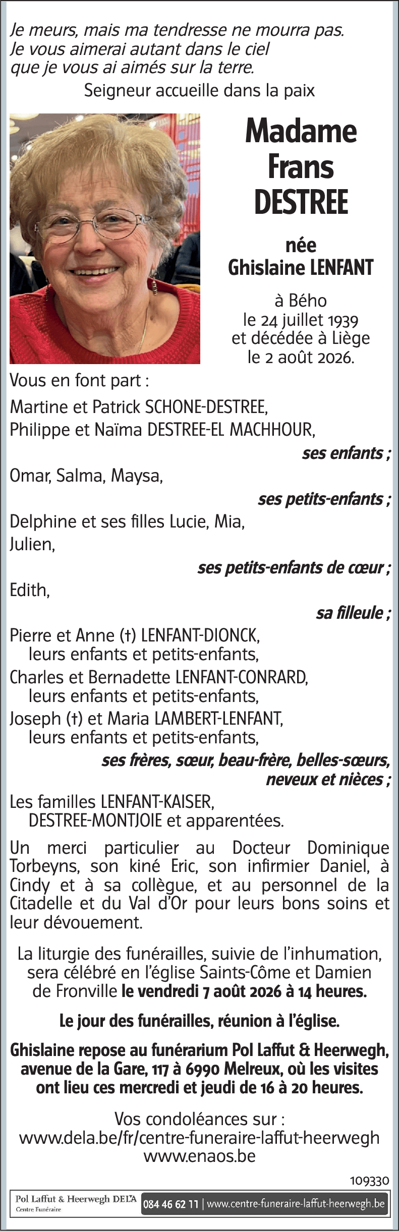 Anna (Ghislaine) LENFANT