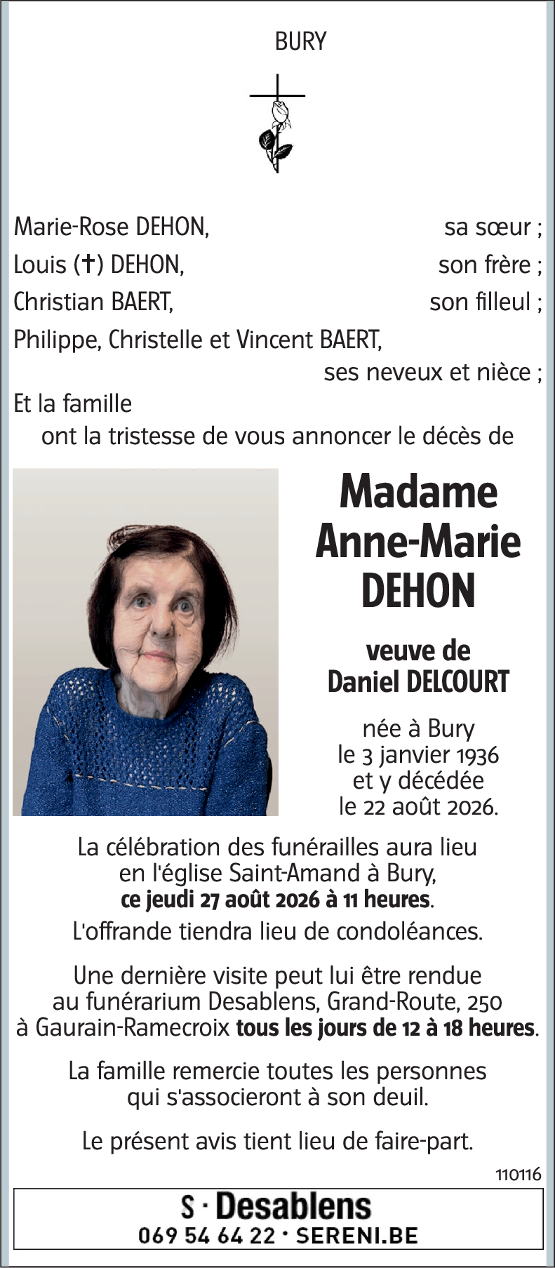 Anne Marie DEHON