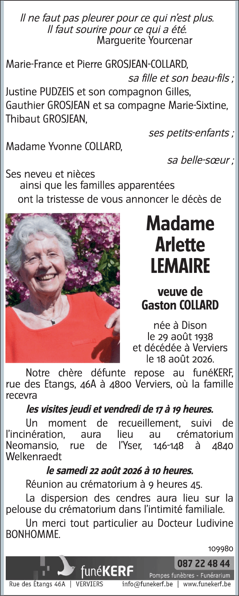 Arlette LEMAIRE