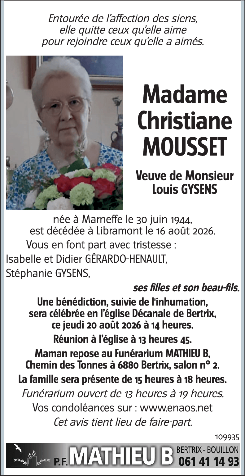 Christiane MOUSSET