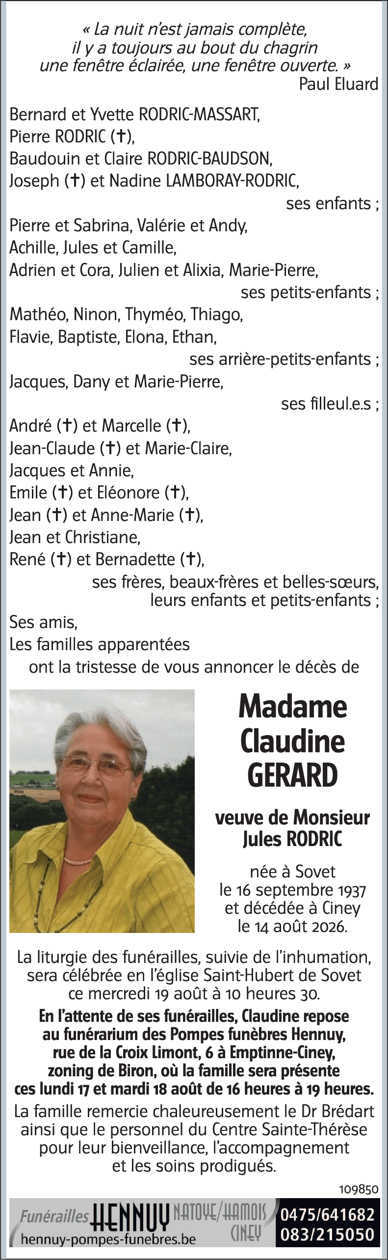 Claudine GERARD