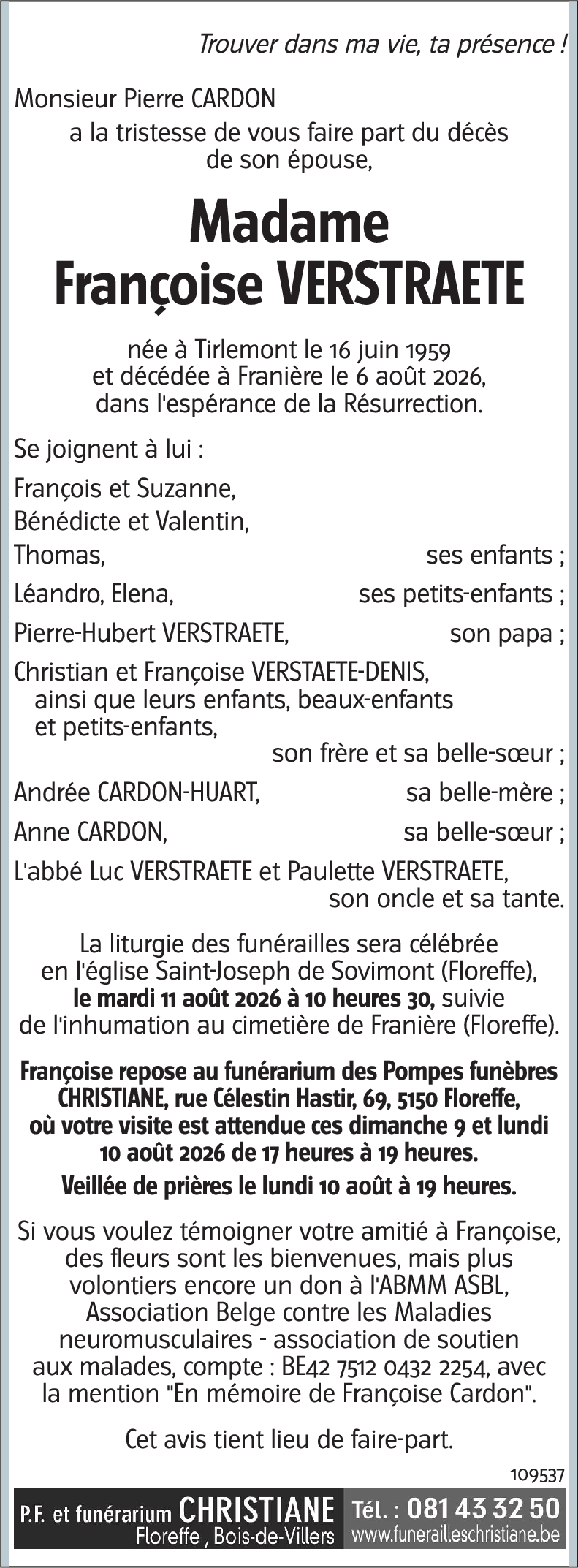 Françoise VERSTRAETE