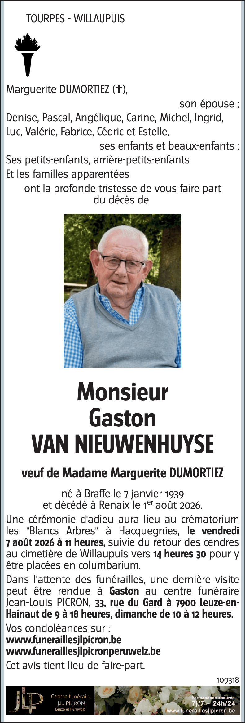 Gaston VAN NIEUWENHUYSE