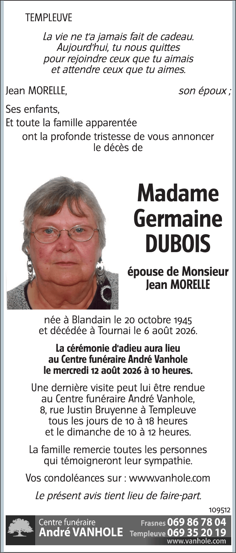 Germaine DUBOIS