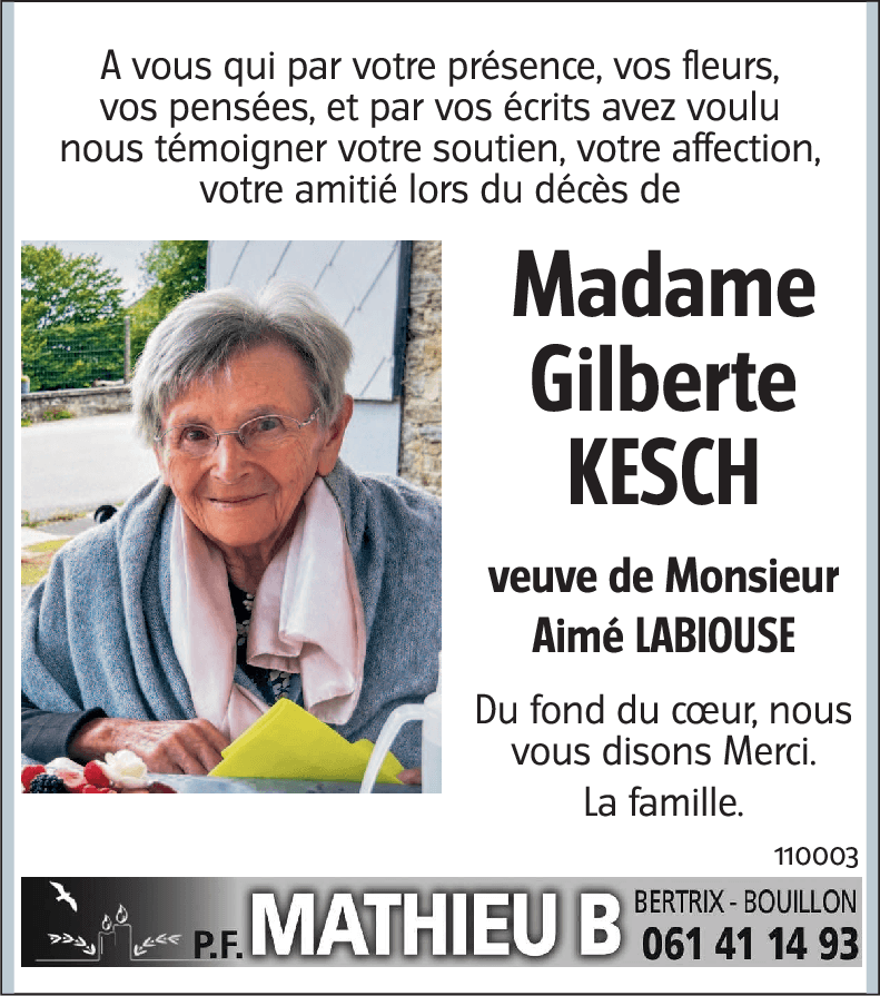 Gilberte KESCH