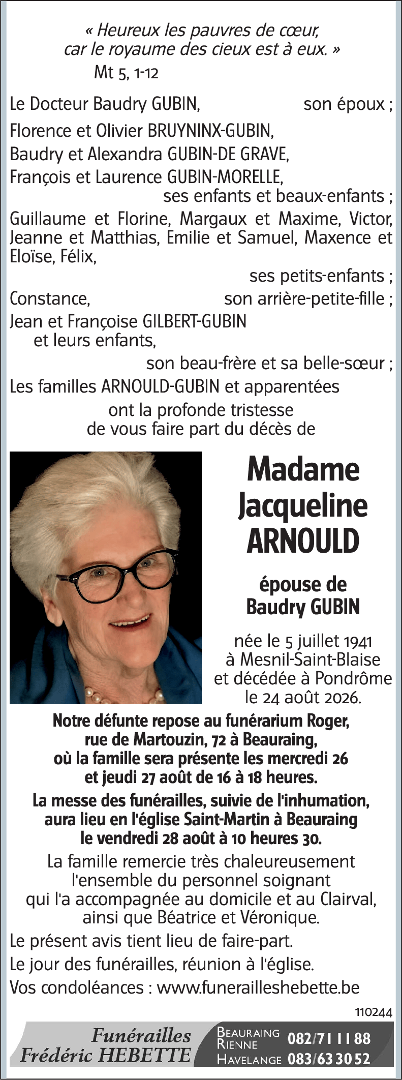Jacqueline ARNOULD