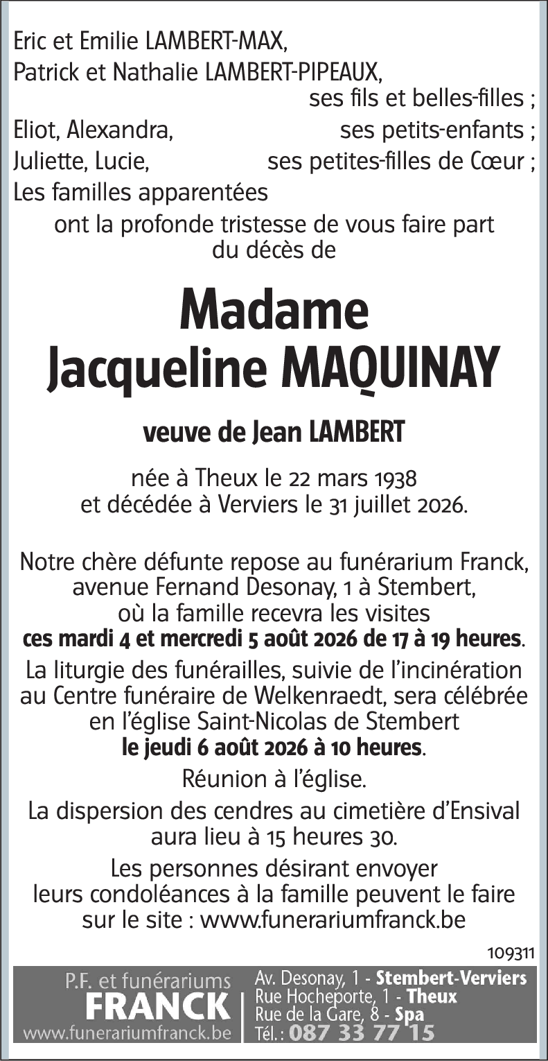 Jacqueline MAQUINAY