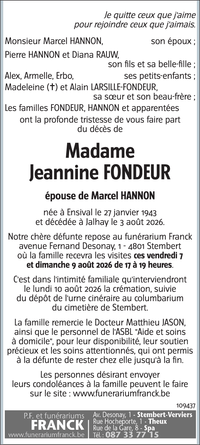 Jeannine FONDEUR