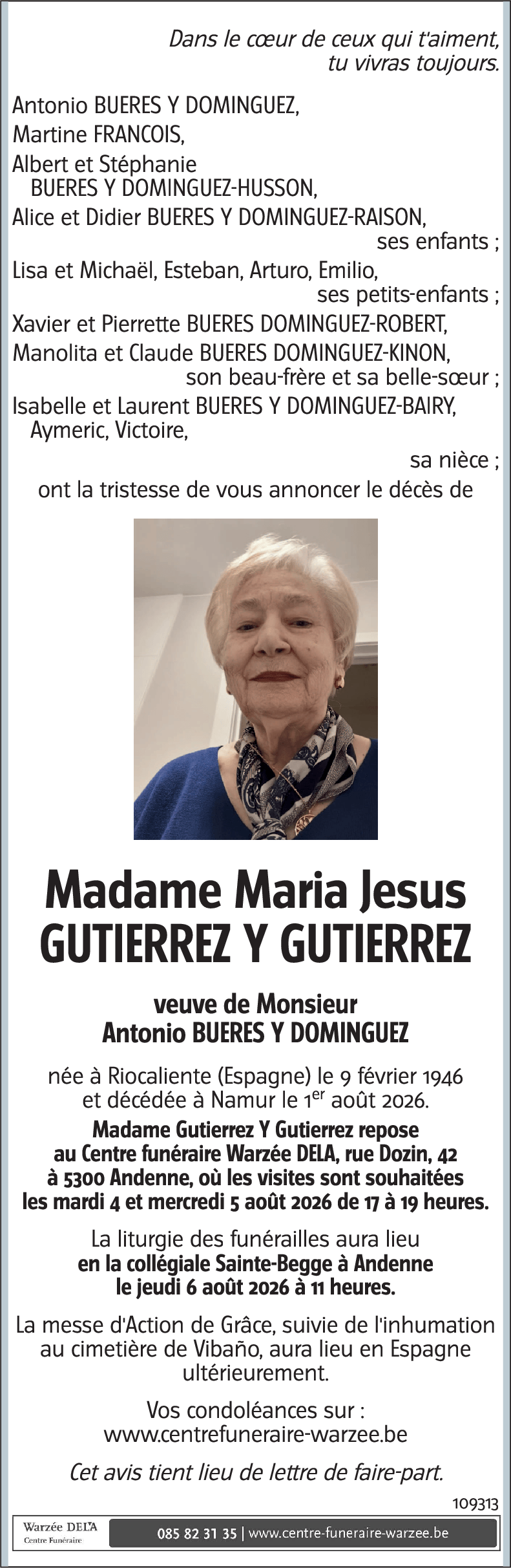 Maria GUTIERREZ Y GUTIERREZ