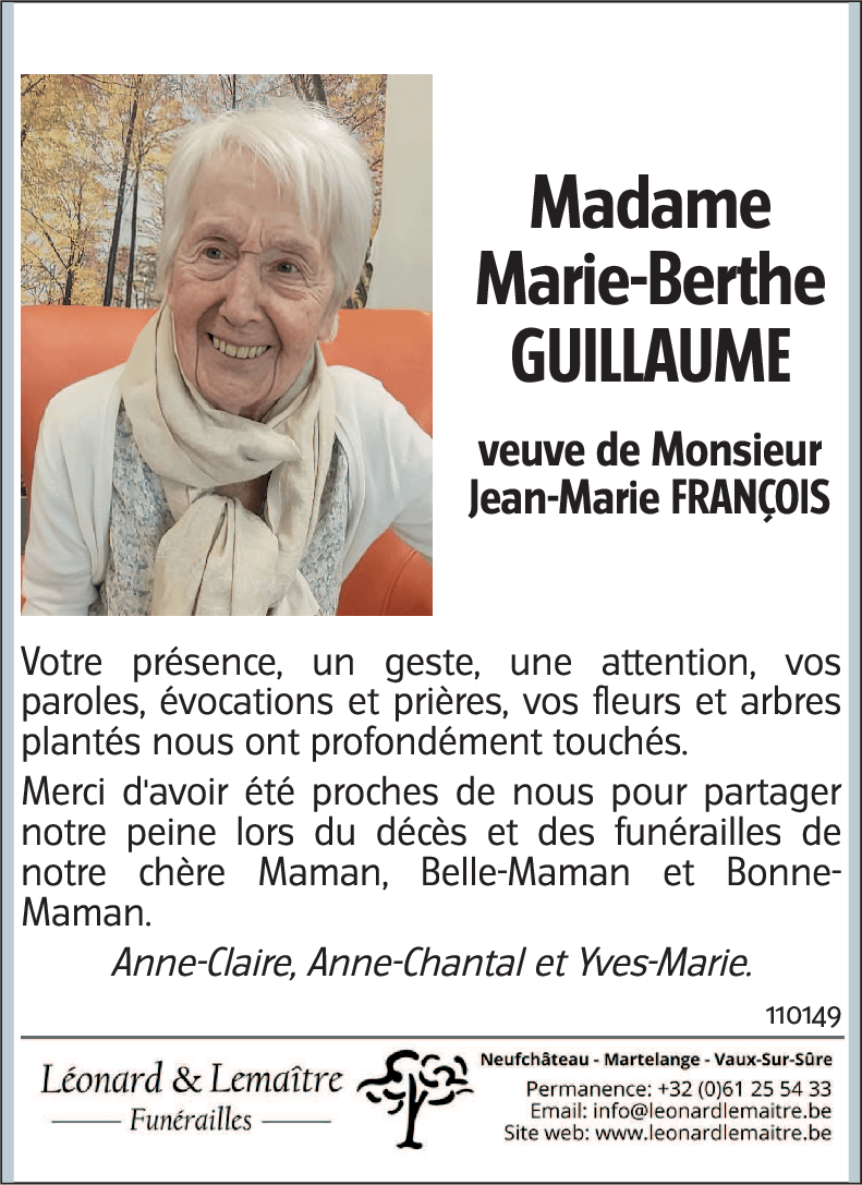 Marie-Berthe GUILLAUME