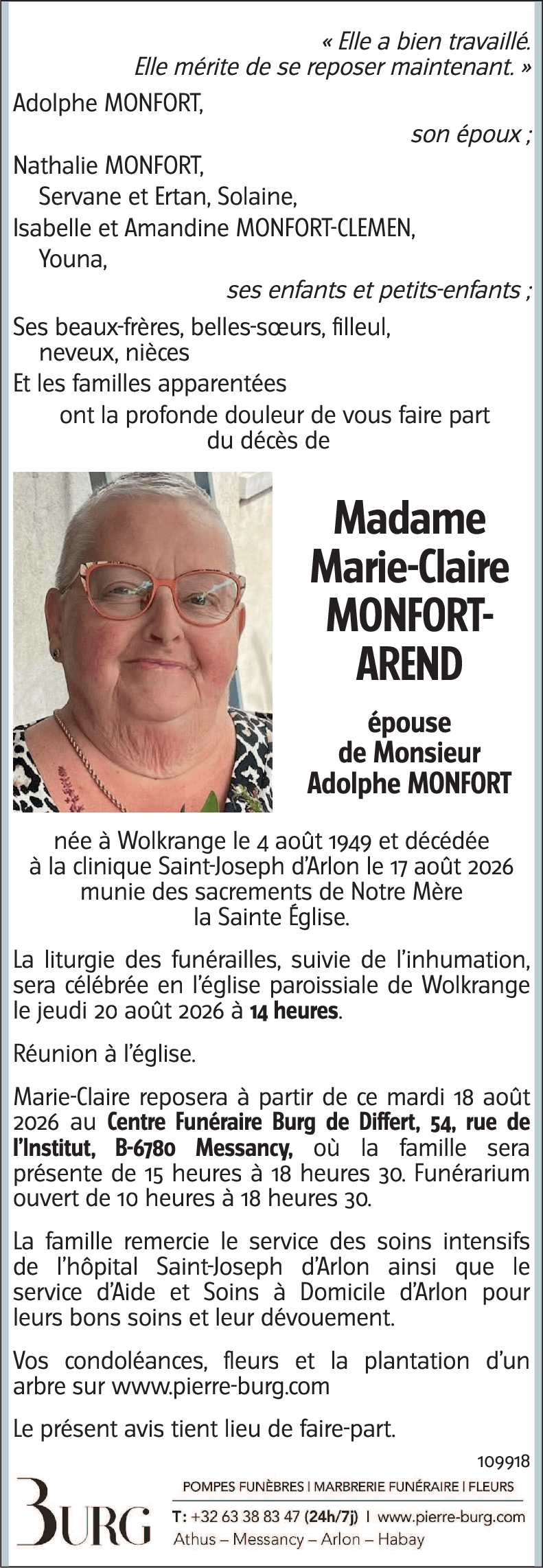 Marie-Claire AREND