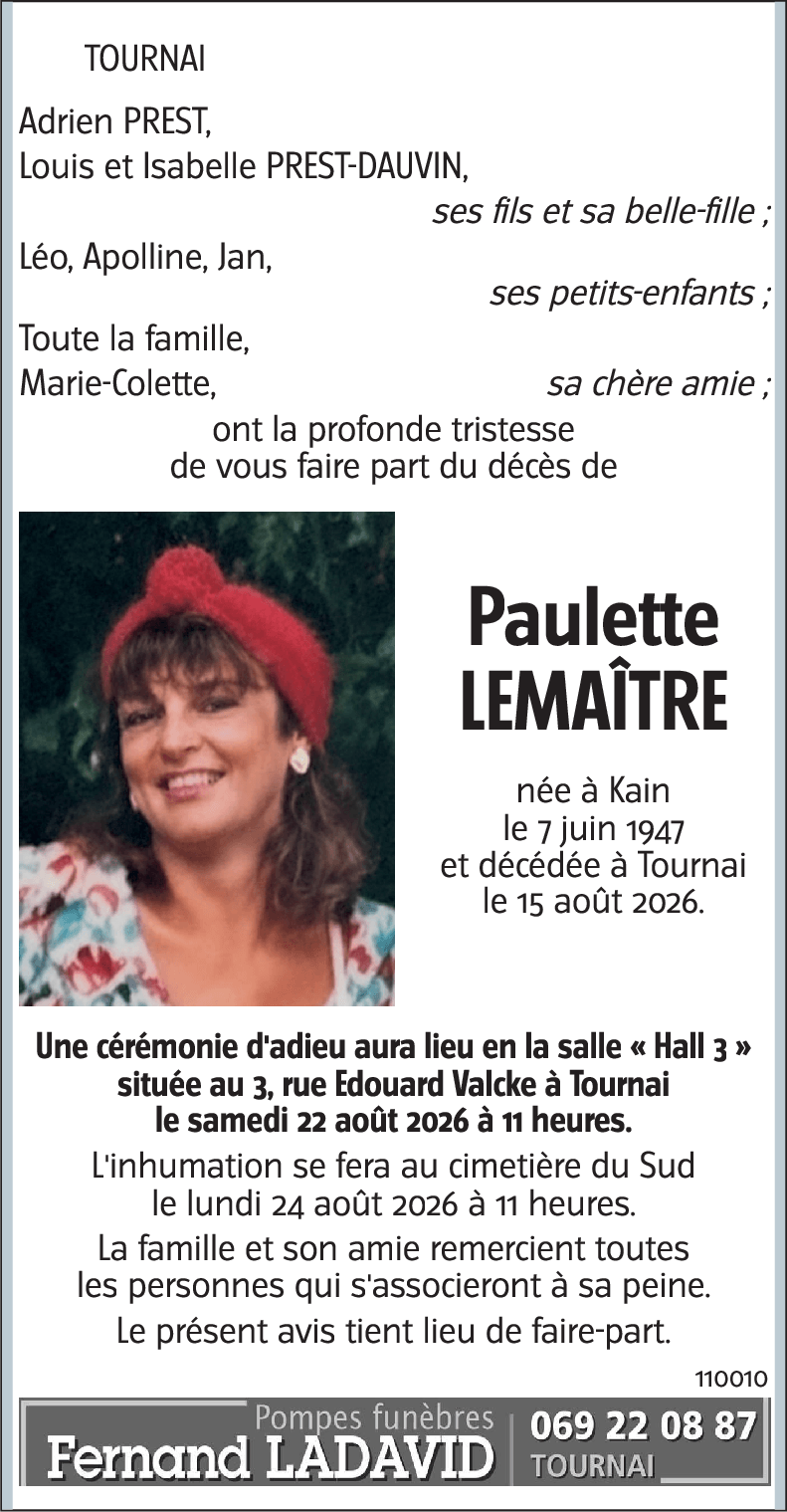 Paulette LEMAITRE