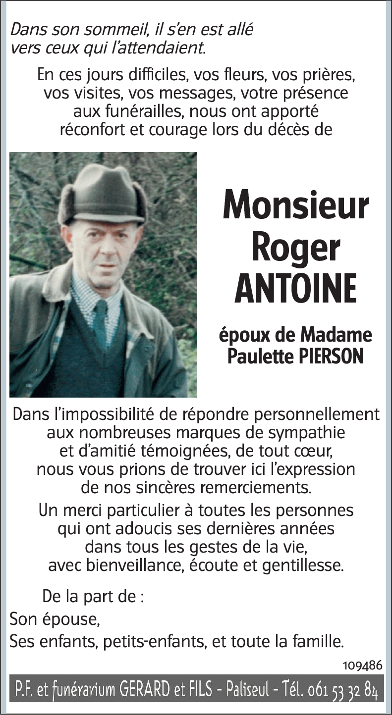 Roger ANTOINE