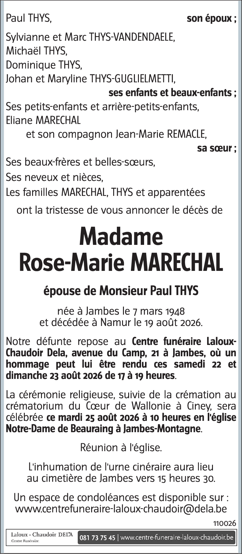 Rose-Marie MARECHAL