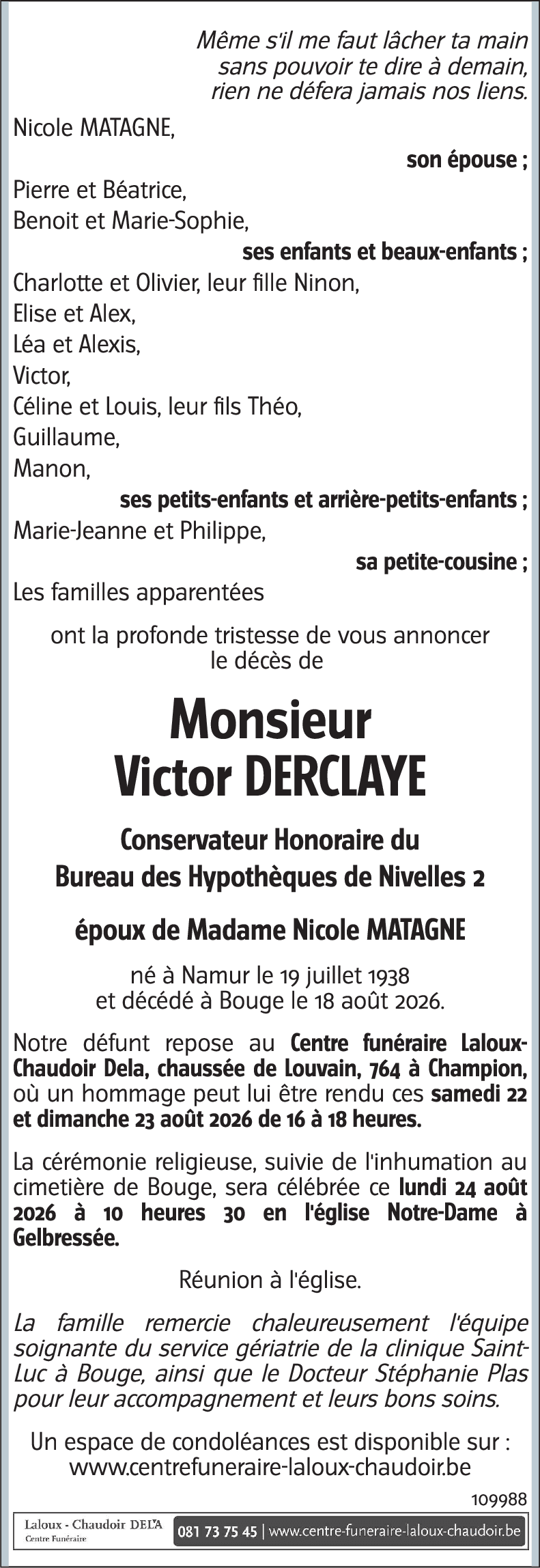 Victor DERCLAYE