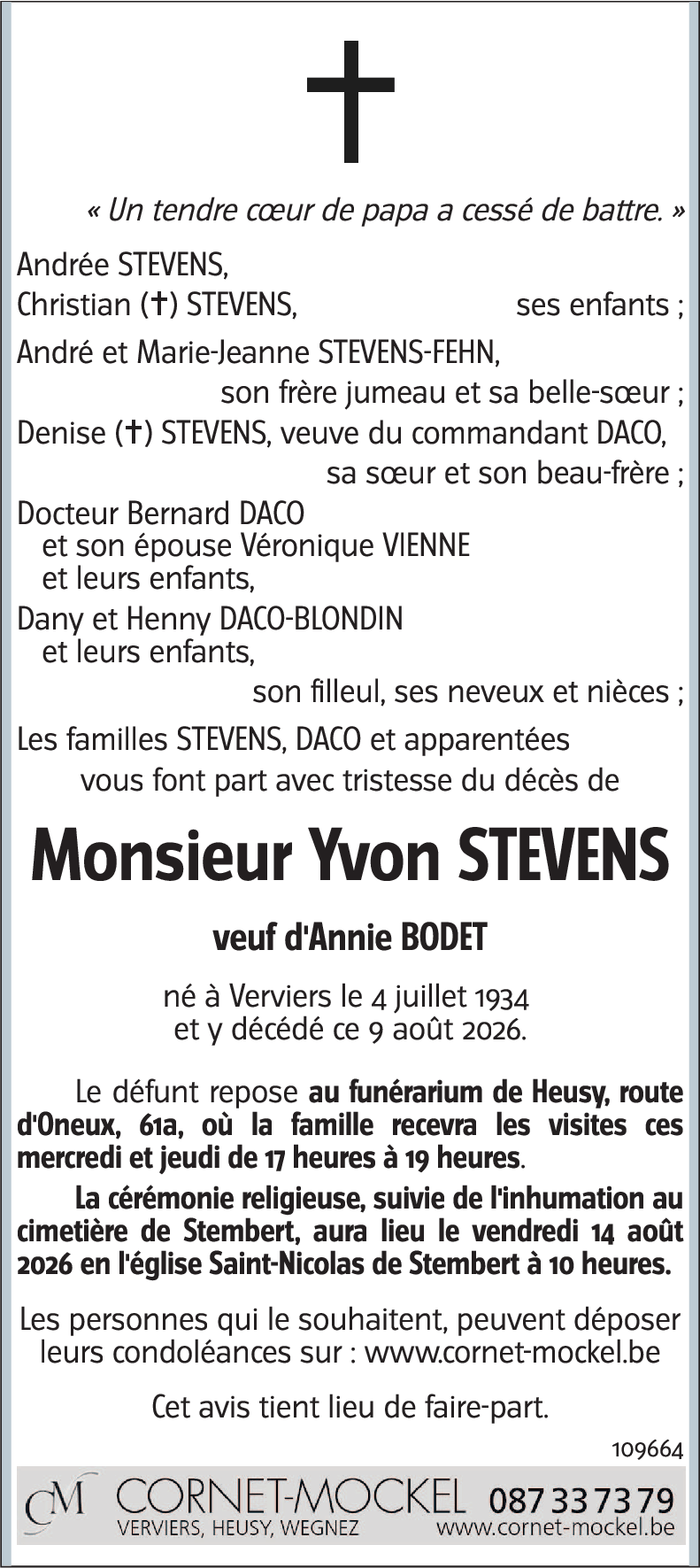 Yvon STEVENS
