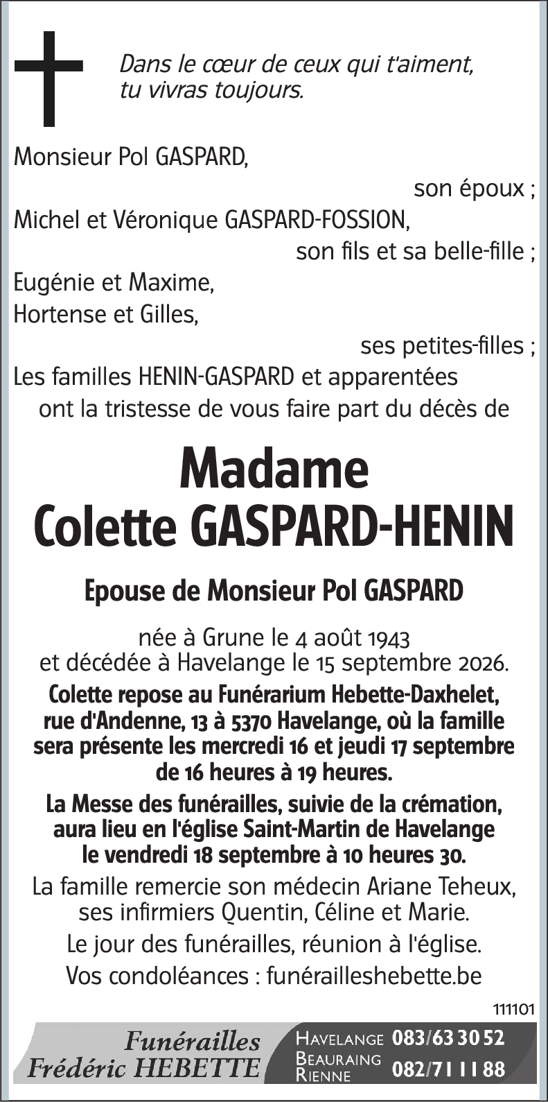 Colette HENIN