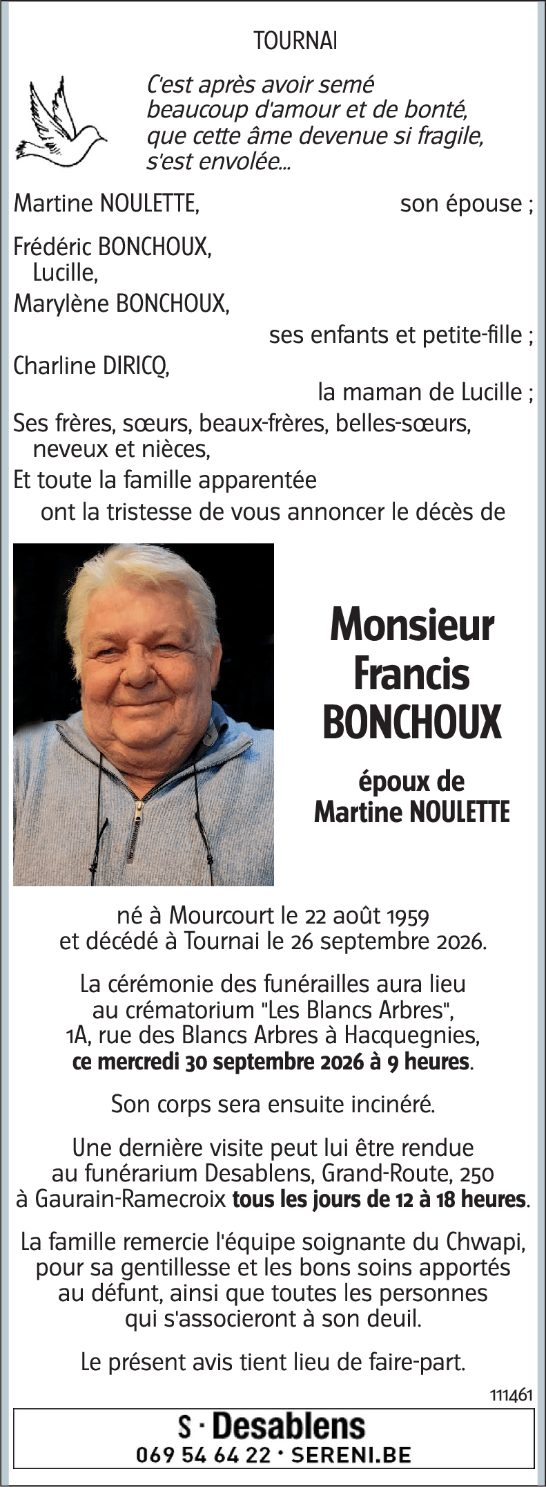Francis BONCHOUX