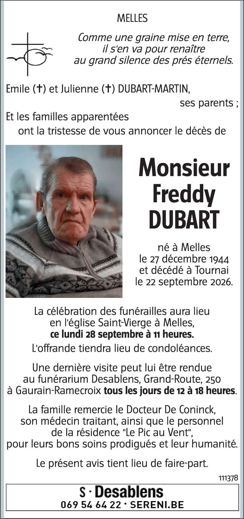Freddy DUBART