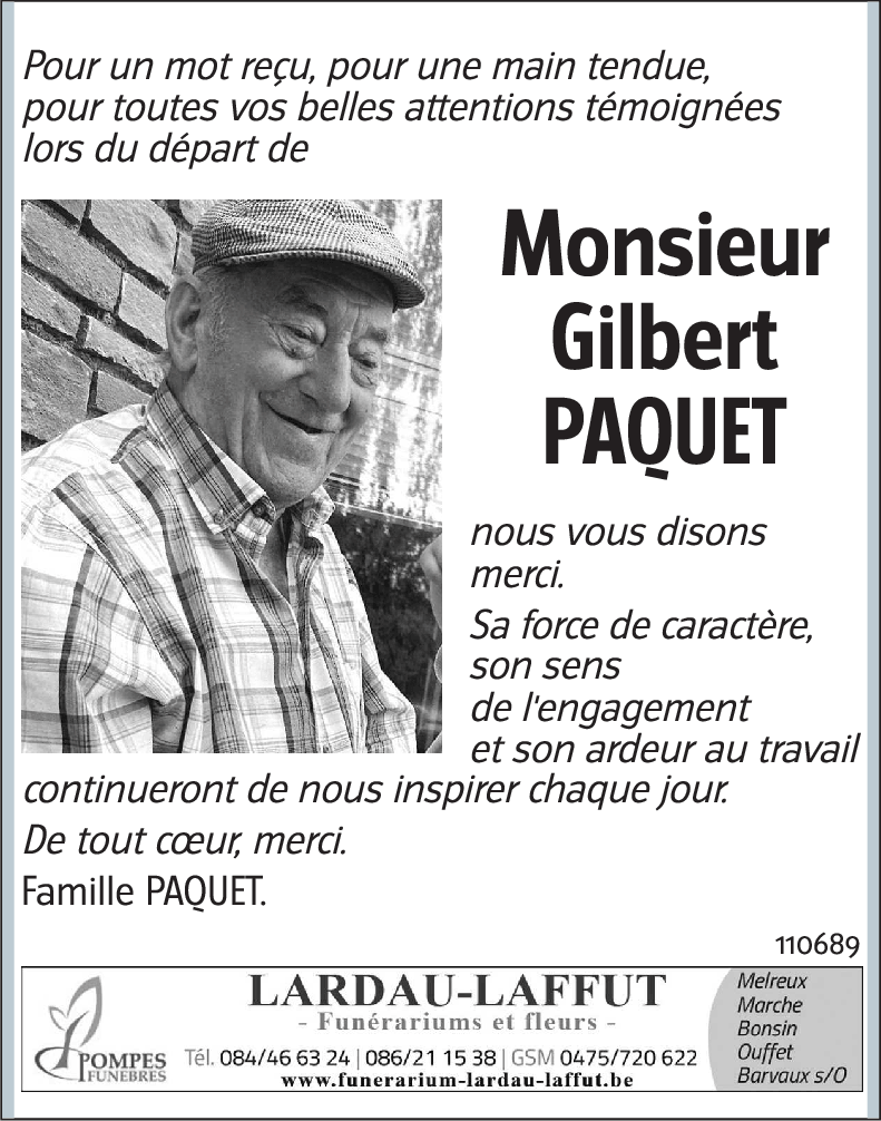Gilbert PAQUET