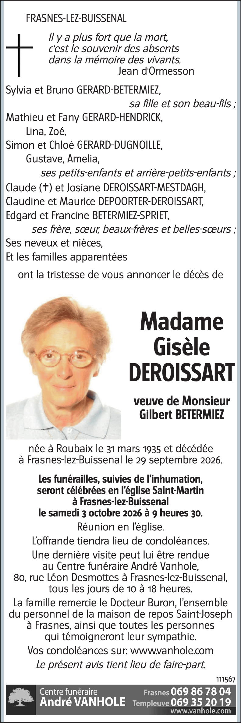 Gisèle DEROISSART
