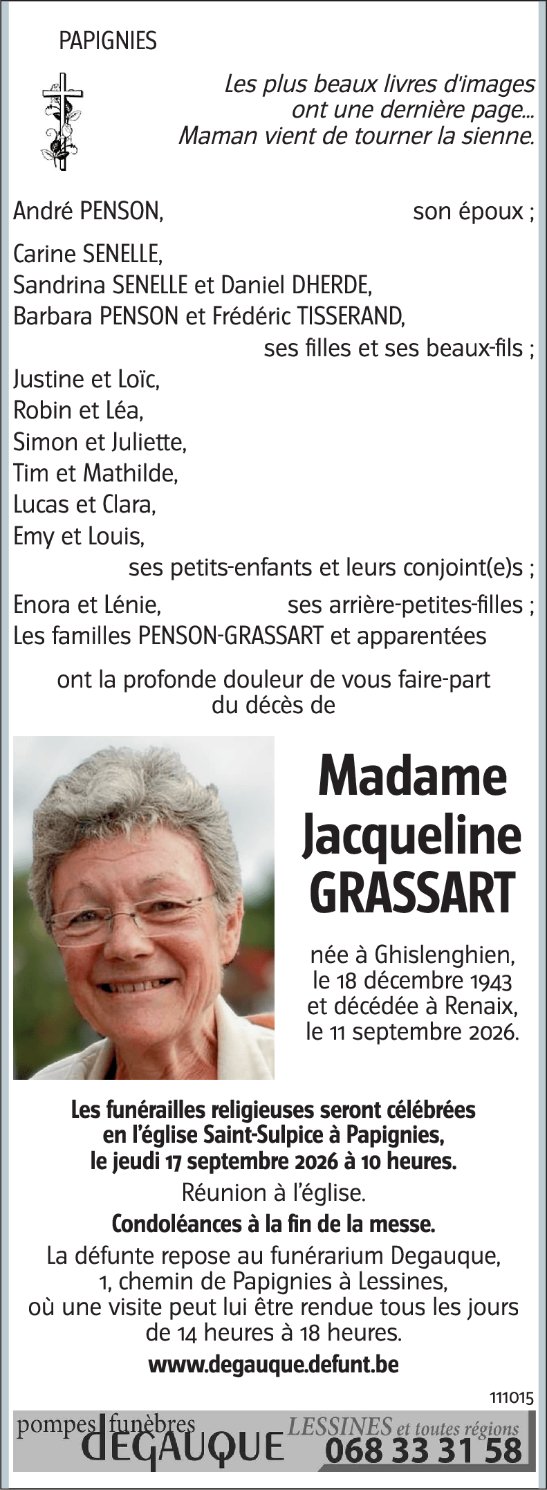 Jacqueline GRASSART